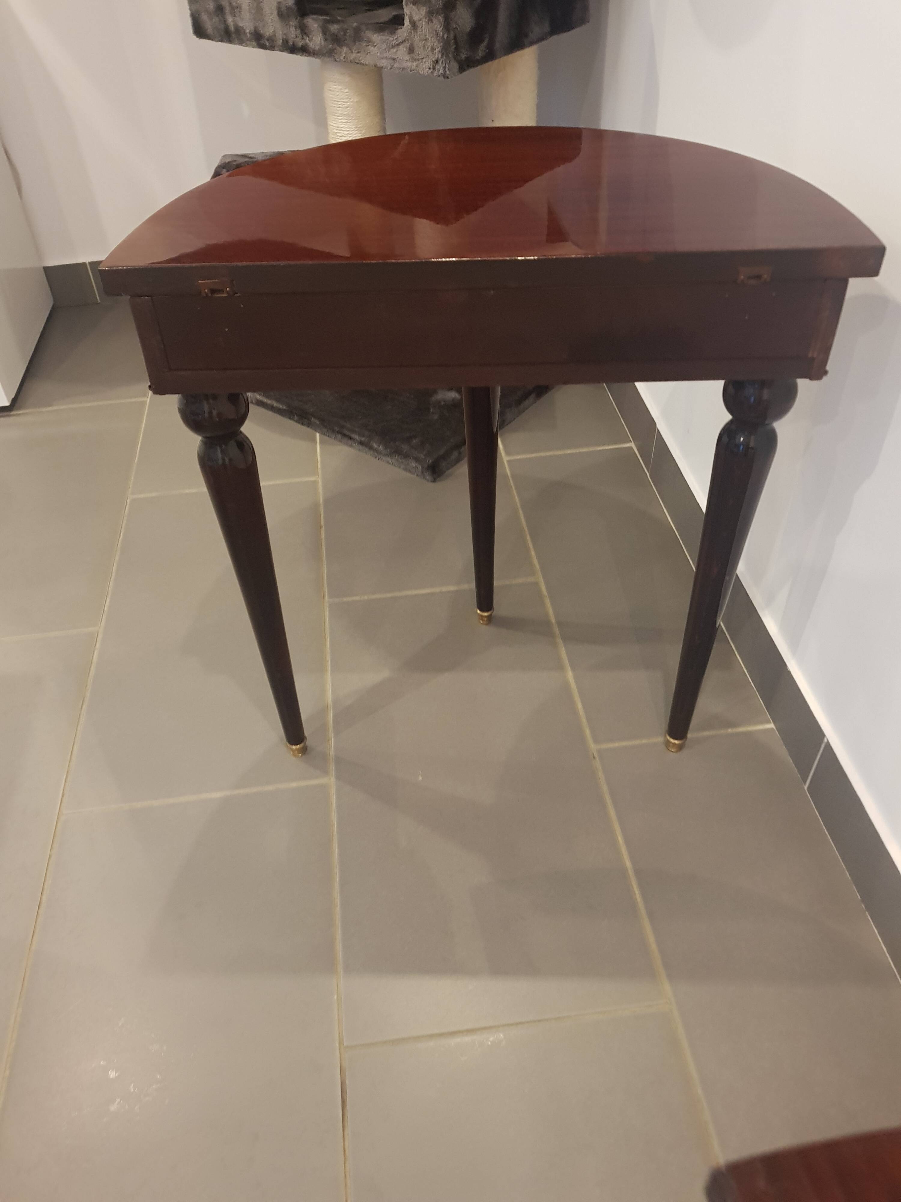 Pair of half-moon bedside tables 60 years