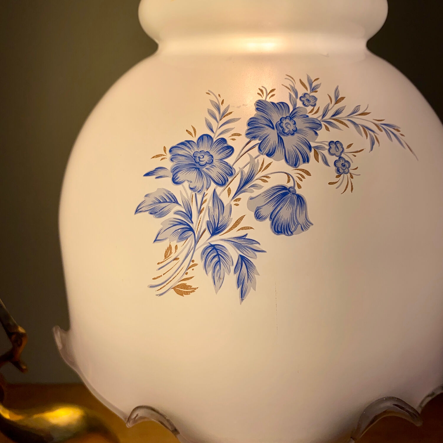 Vintage opaline lampshade pendant