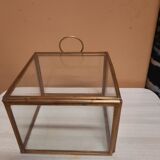 Glass and brass showcase box