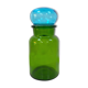 Bocal vase vintage en verre vert et bleu