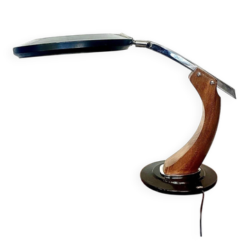 President lamp by Fase – black lacquered edition and Mongoy wood - 1968