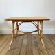 Coffee table in rattan and bamboo 60s