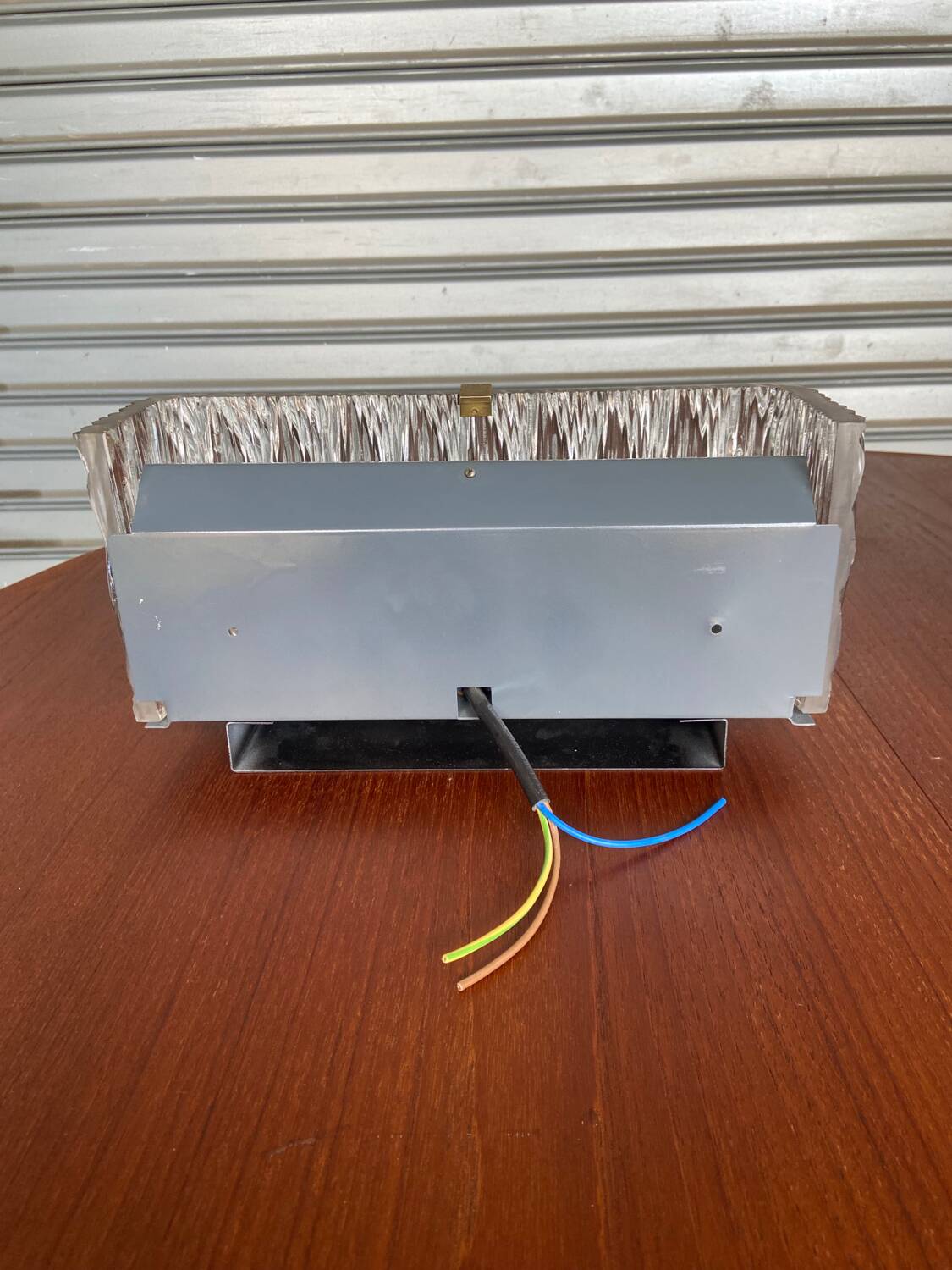 3 molded glass sconces 1950