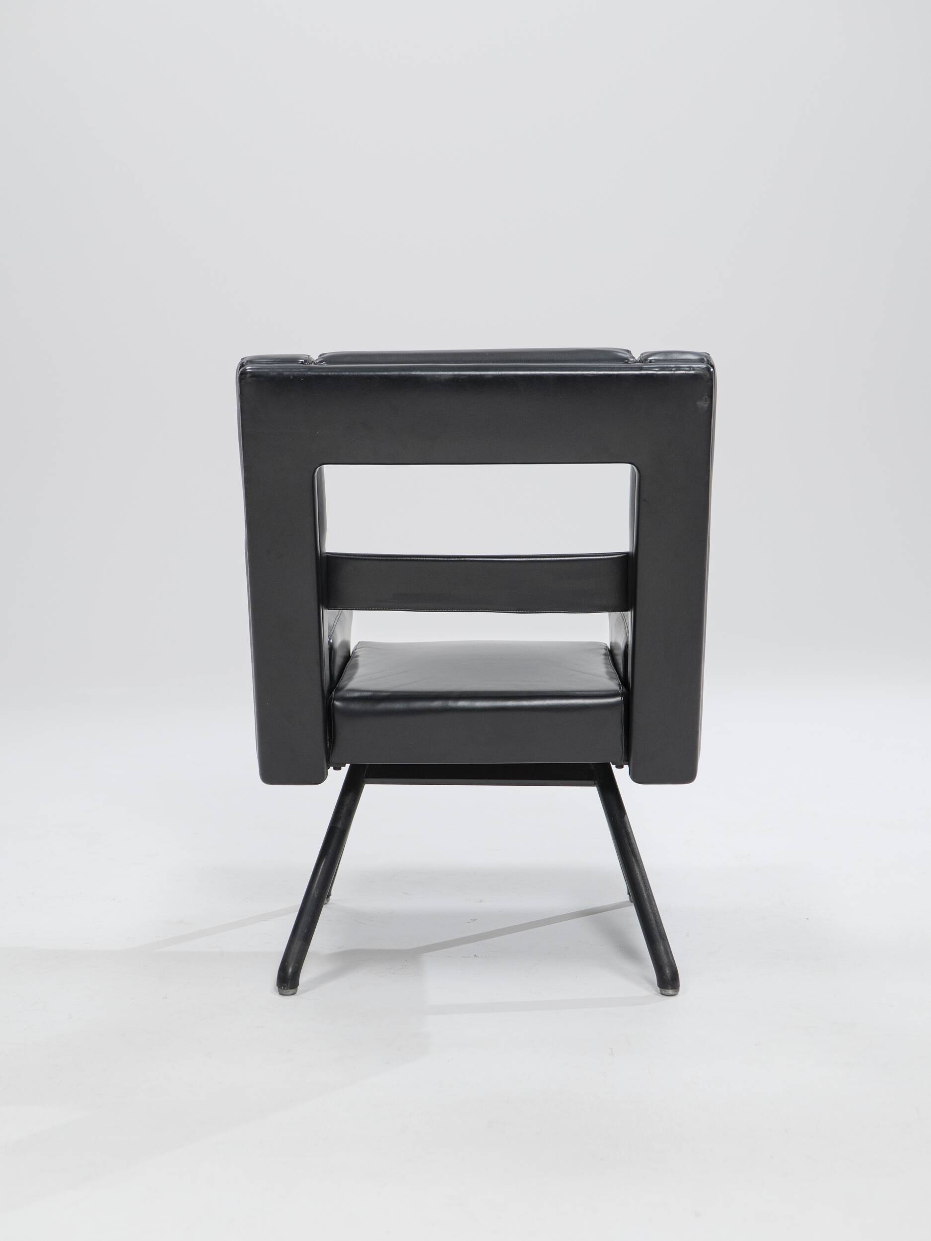 Leatherette Armchair Prototype, Italy, 1980s