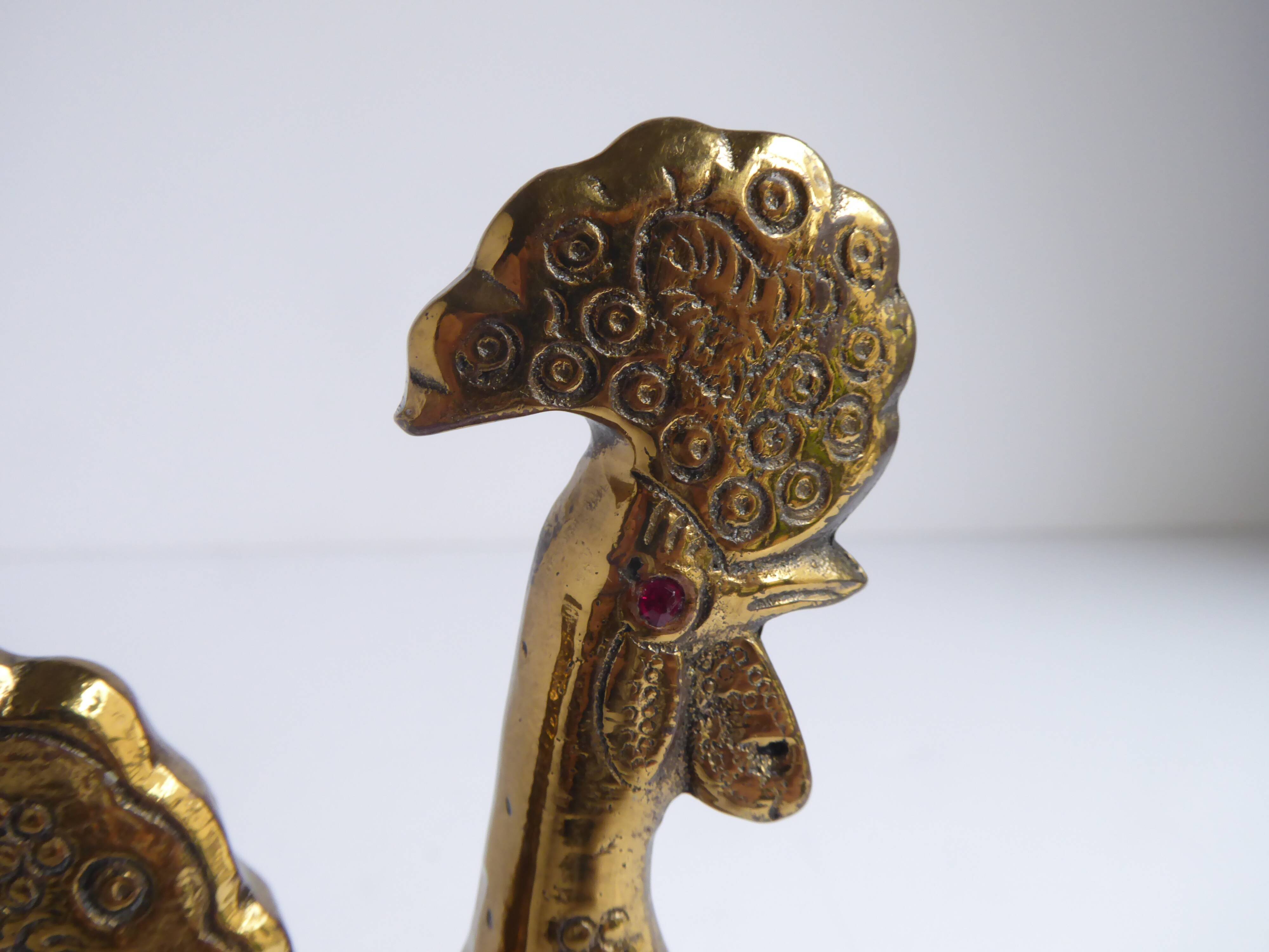 Decorative bronze rooster