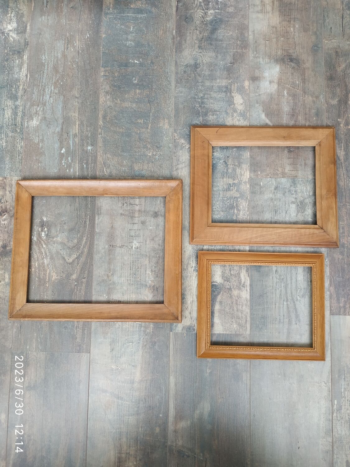 Trio de cadres bois