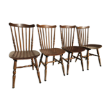 4 vintage wooden western chairs