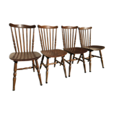 4 vintage wooden western chairs