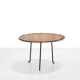 Round rattan side table by Raoul Guys