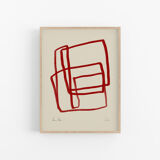 Framed abstract giclee art print 50x70cm