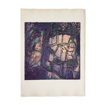 Lithographie de Joelle SERVE "Amalgame"signée