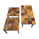 3 tables low ceramic 50s