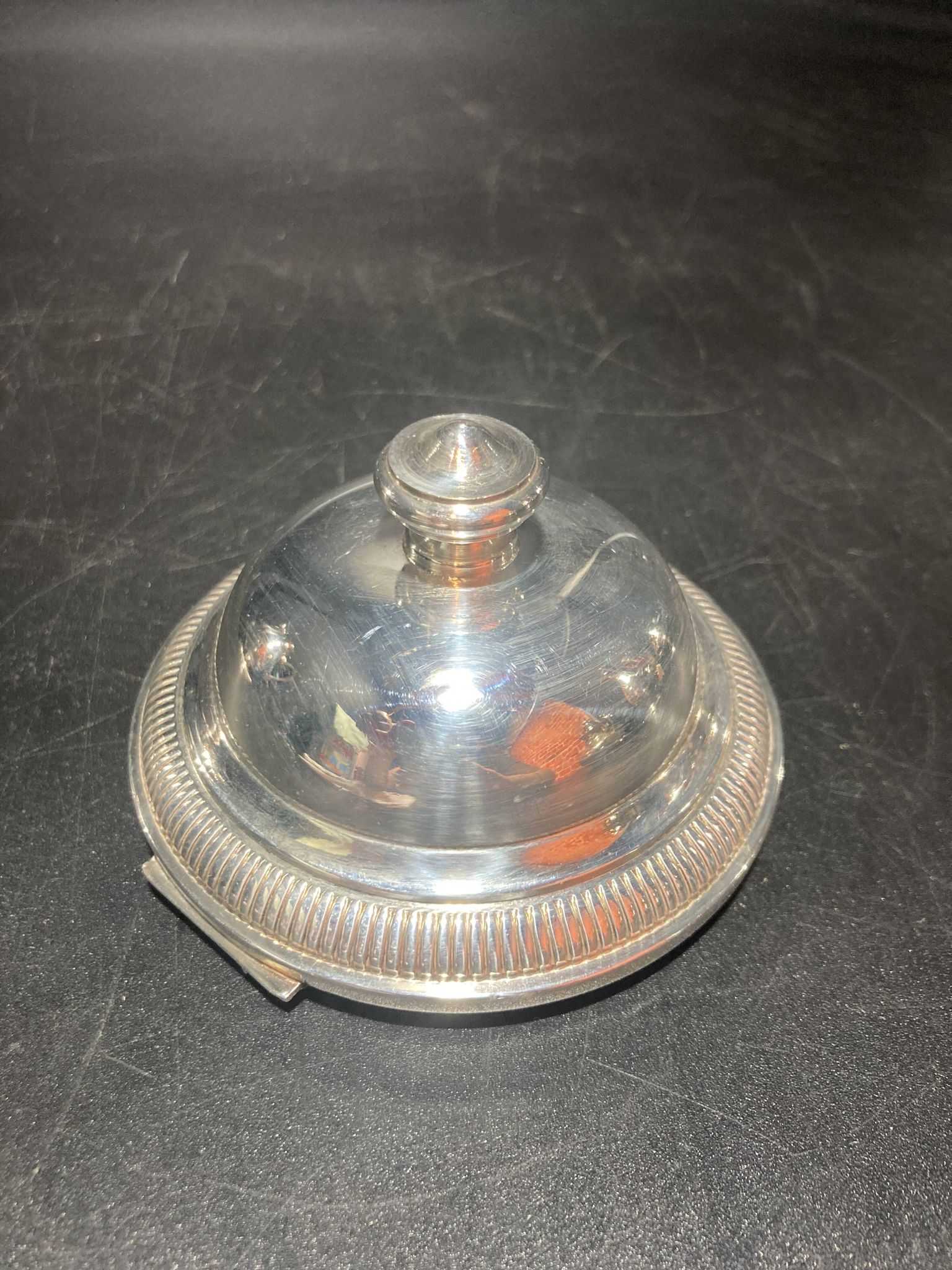 Silver metal teapot