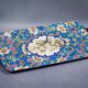 Longwy cake plate, floral decoration and bird medallion, early 20th century