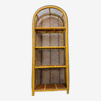 Étagère vintage en osier
