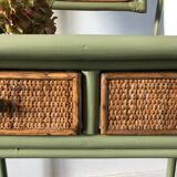 Rattan dressing table with mirror