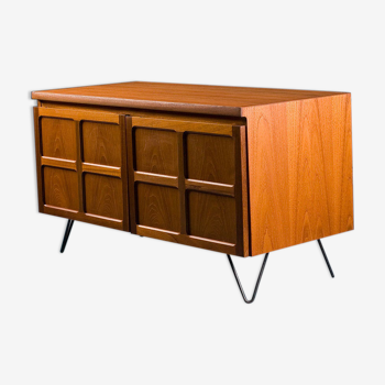 Nathan Mid Century Retro Teak Small Sideboard TV Record Cabinet 1970s