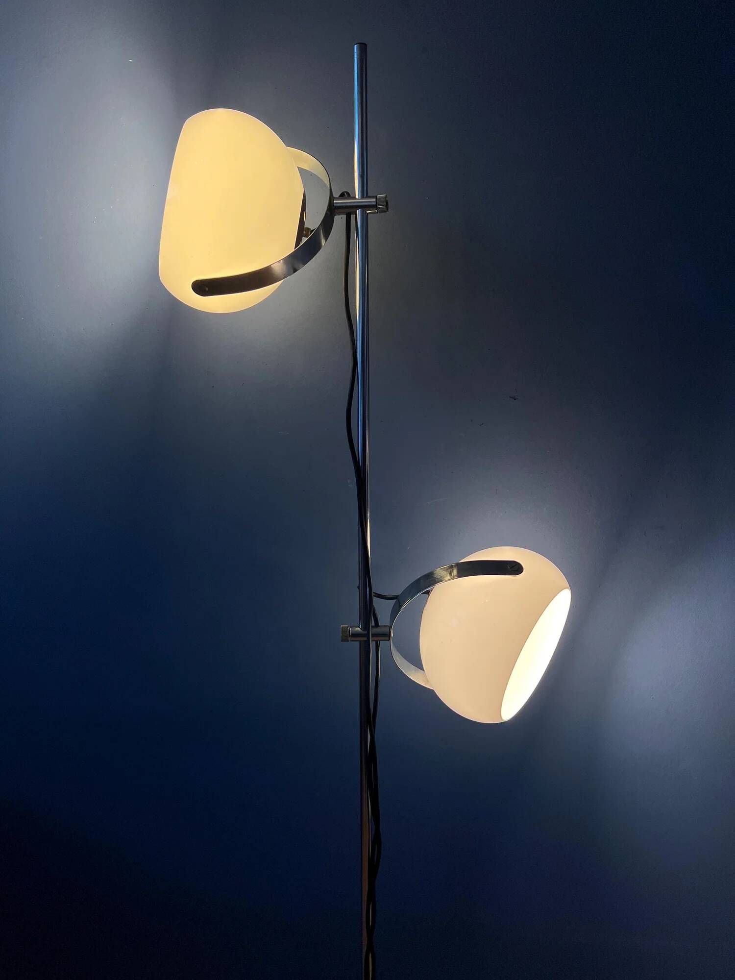 White vintage Dijkstra mushroom floor lamp