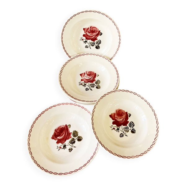 Assiettes creuses, modèle Germaine, Badonviller