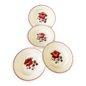 Assiettes creuses, modèle Germaine, Badonviller