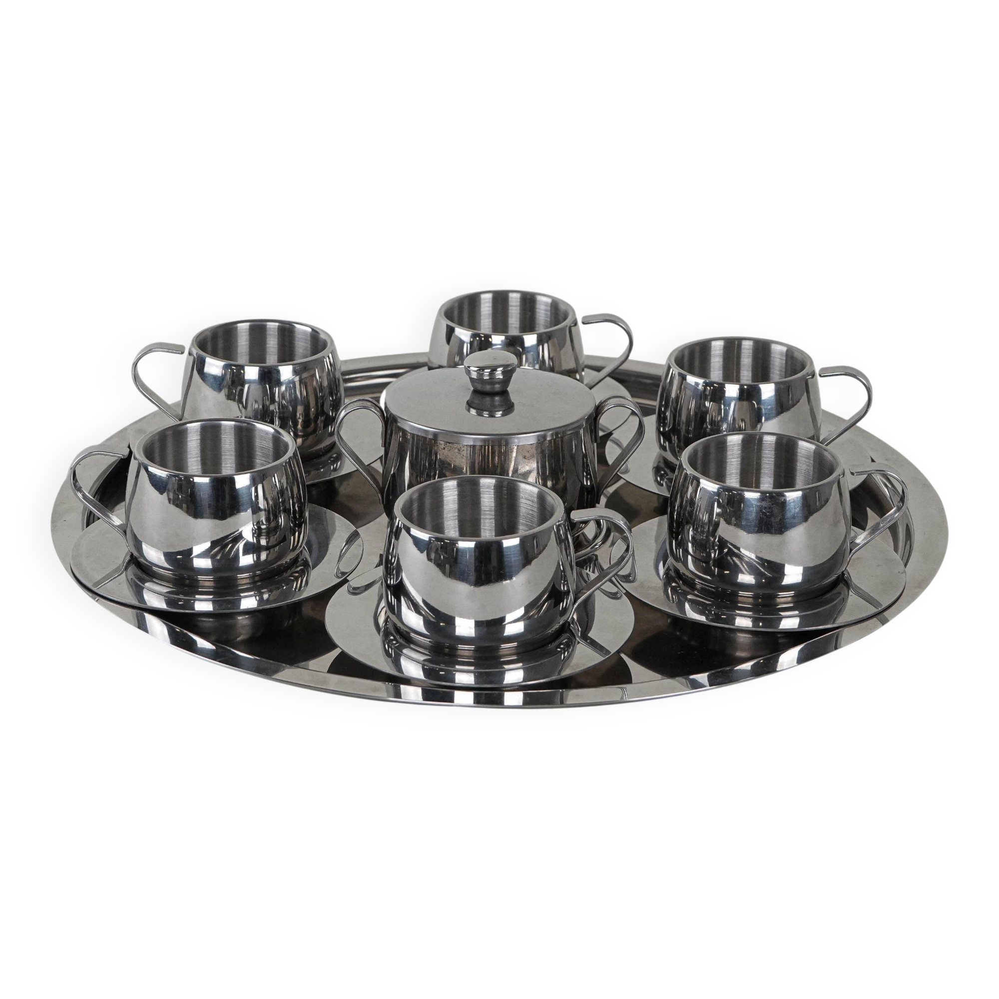 Coffee set, Italian design, 1980s, manufactured in Italy