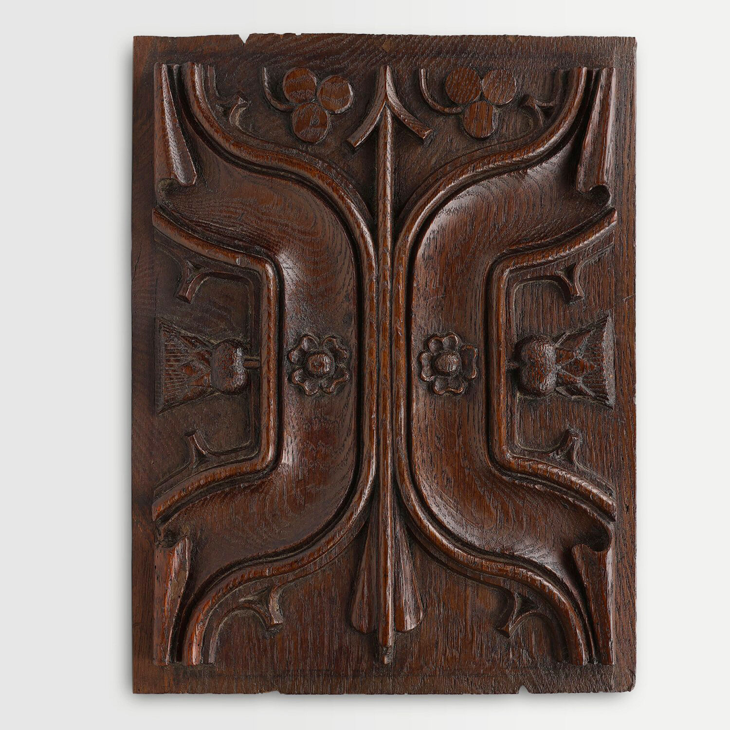Gothic Sculpted Panel in Oak, Belgium, 16th century