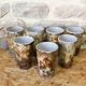 Set of 7 ceramic cups by Alexandre Kostanda Vallauris