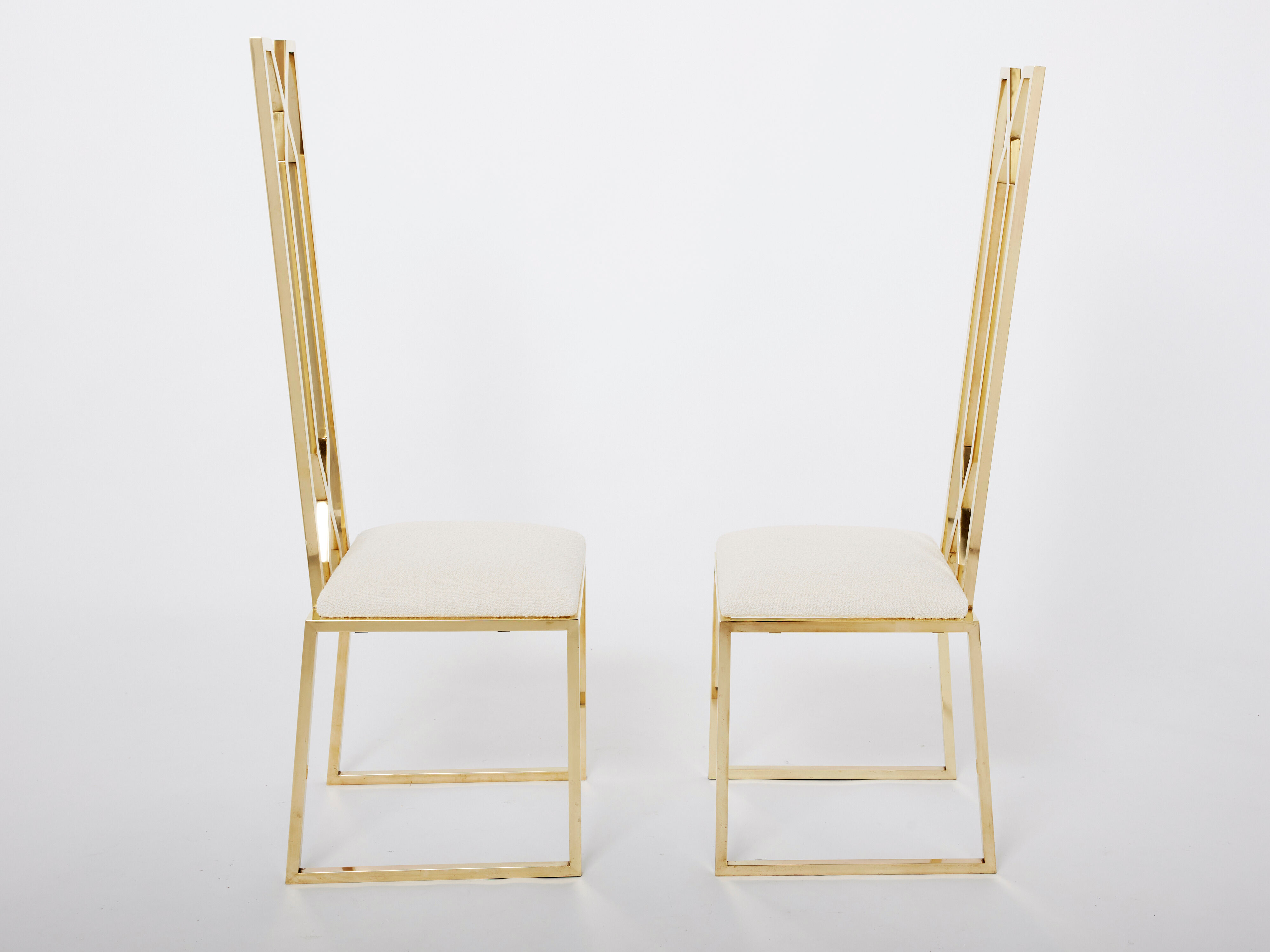 Pair of brass chairs Alain Delon for Jean Charles 1970