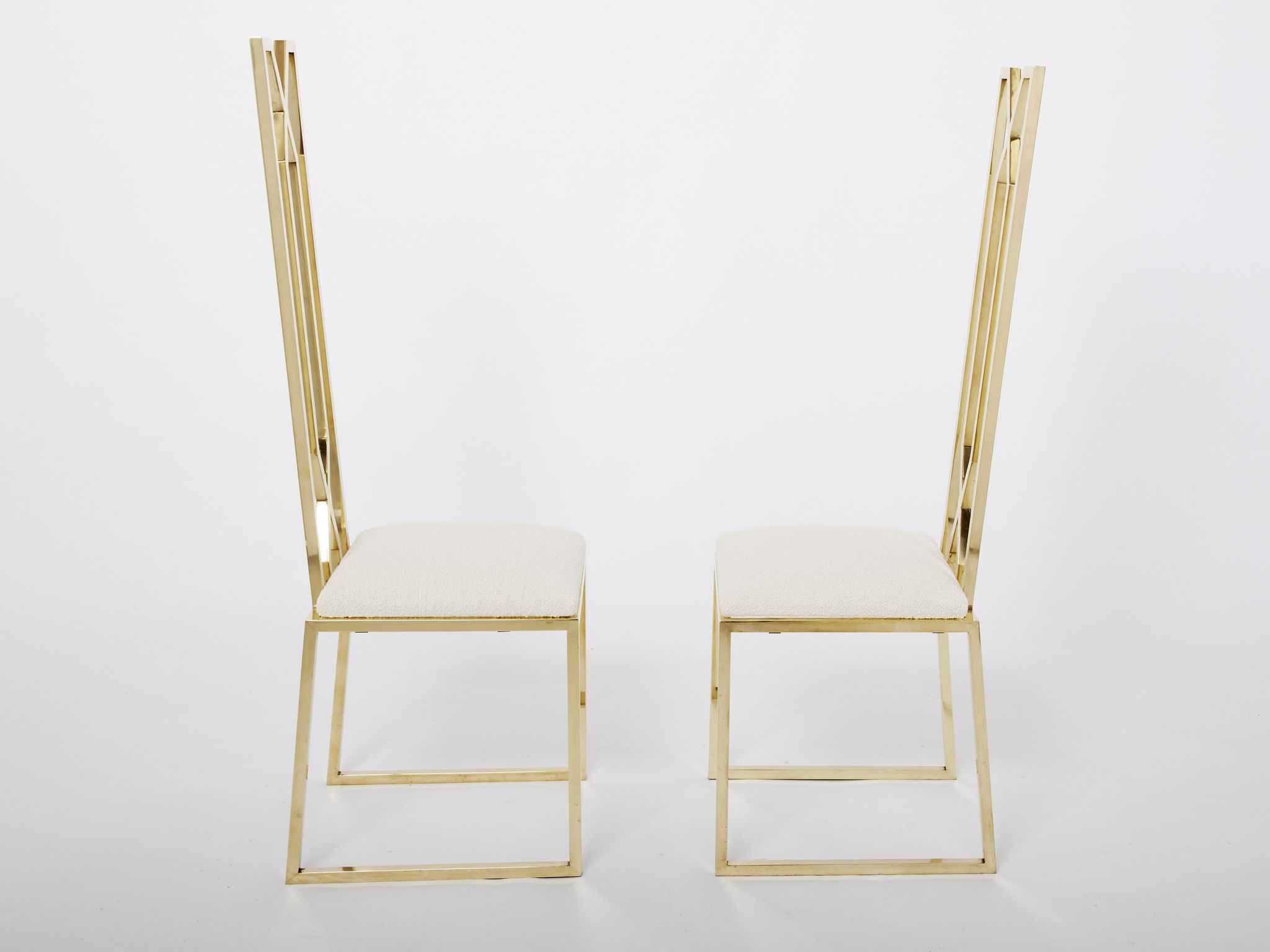 Pair of brass chairs Alain Delon for Jean Charles 1970