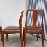 Ensemble de 6 chaises à manger danoise vintage