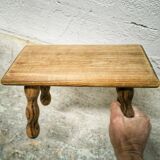 Small turned wooden stool footrest