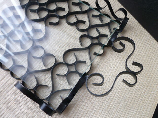 Wrought iron serving tray