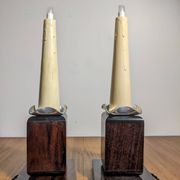 Two Art Deco night lights by Louis Prodhon 1930