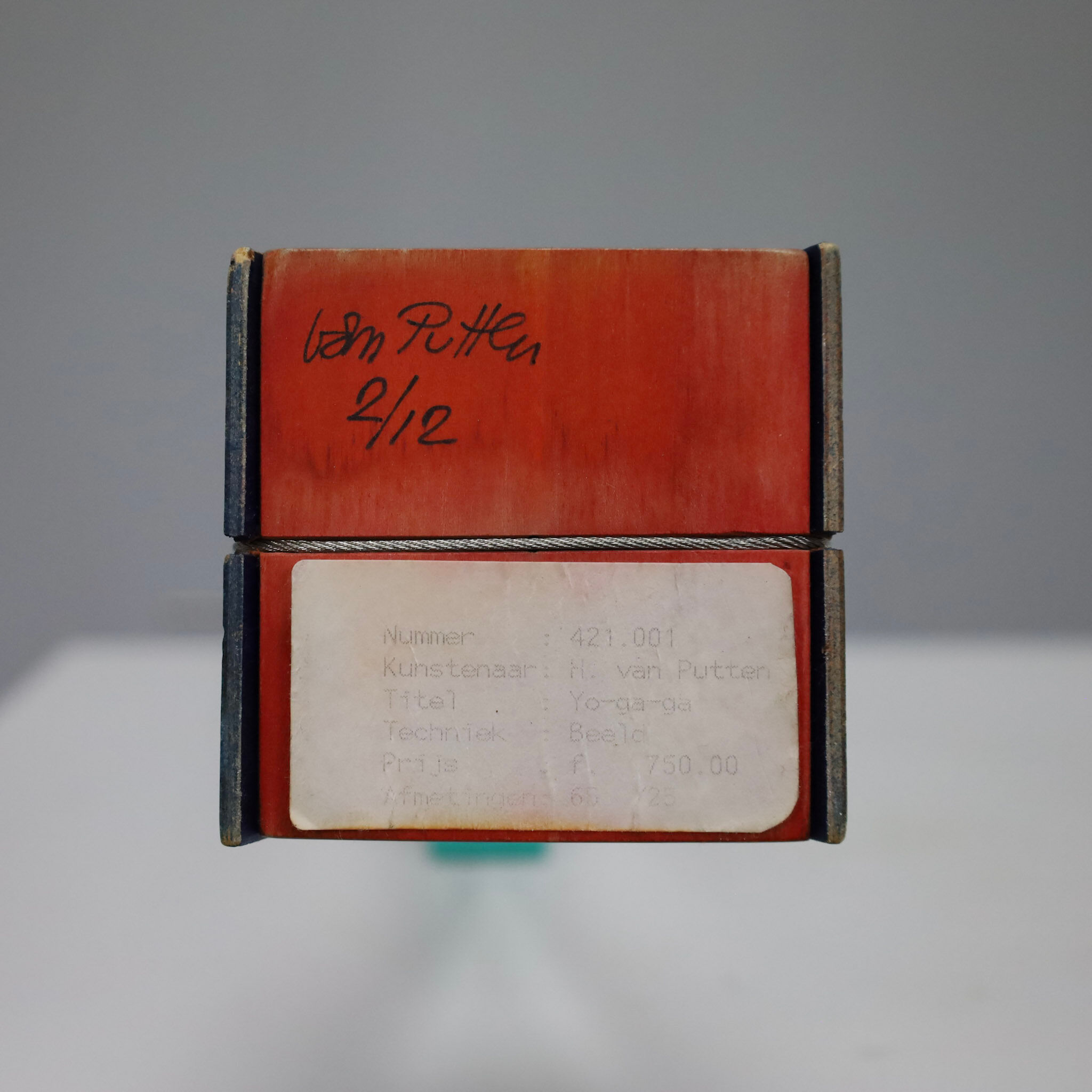 Constructivist sculpture "Yo-ga-ga" by Henk van Putten, Netherlands, 1990s