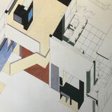 Poster after  axonometric perspective of the villa cook, 1926. 80 x 70 cm