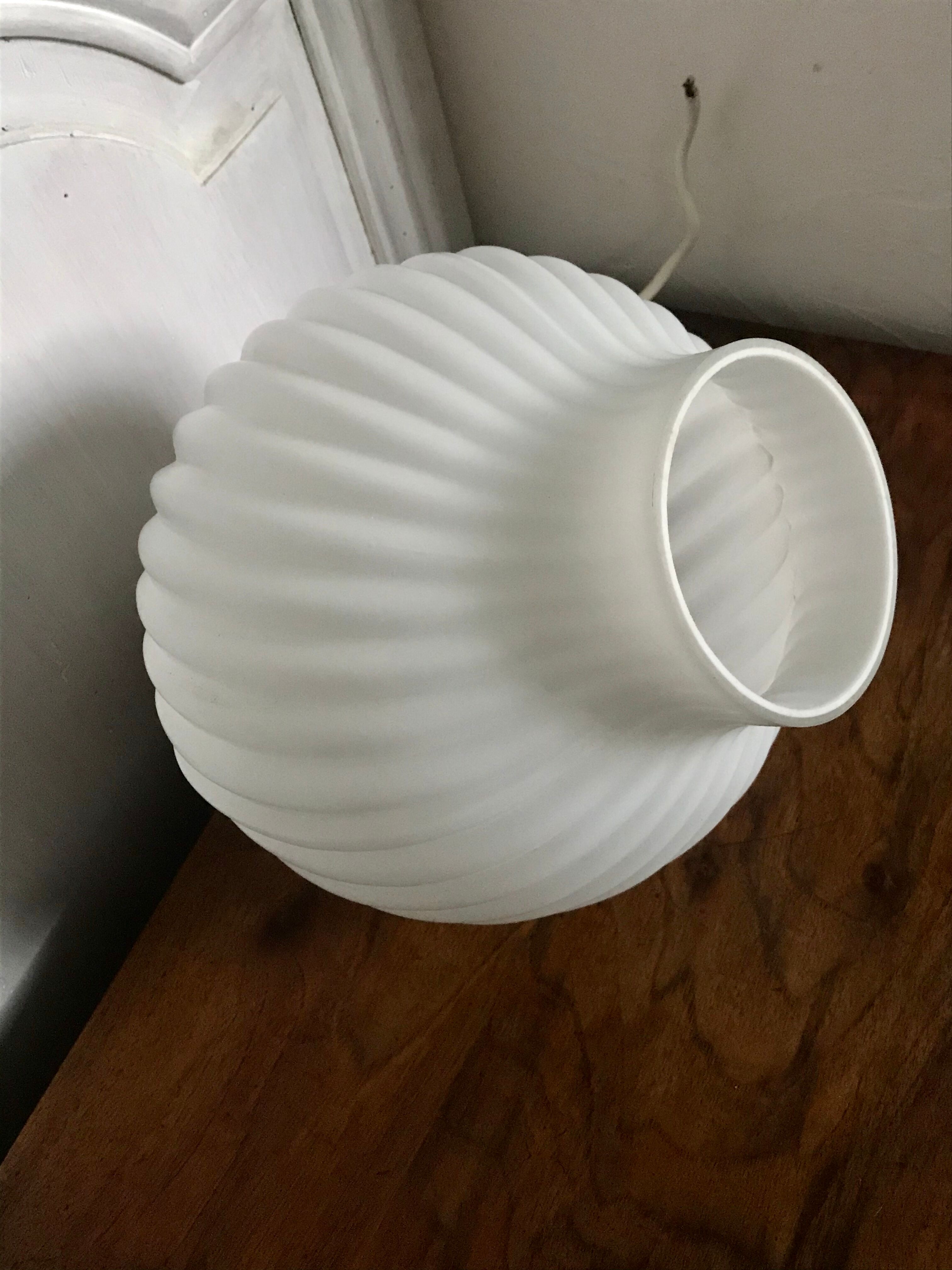 Pleated opaline ceiling circa 1950