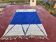 Cobalt and ecru Beni Ouarain rug in wool – 250 x 150 cm