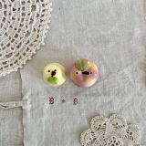 Vintage ceramic salt and pepper shaker and fruit slip