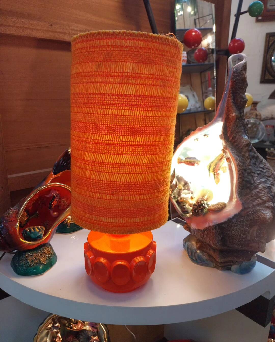 Lampe orange années 70