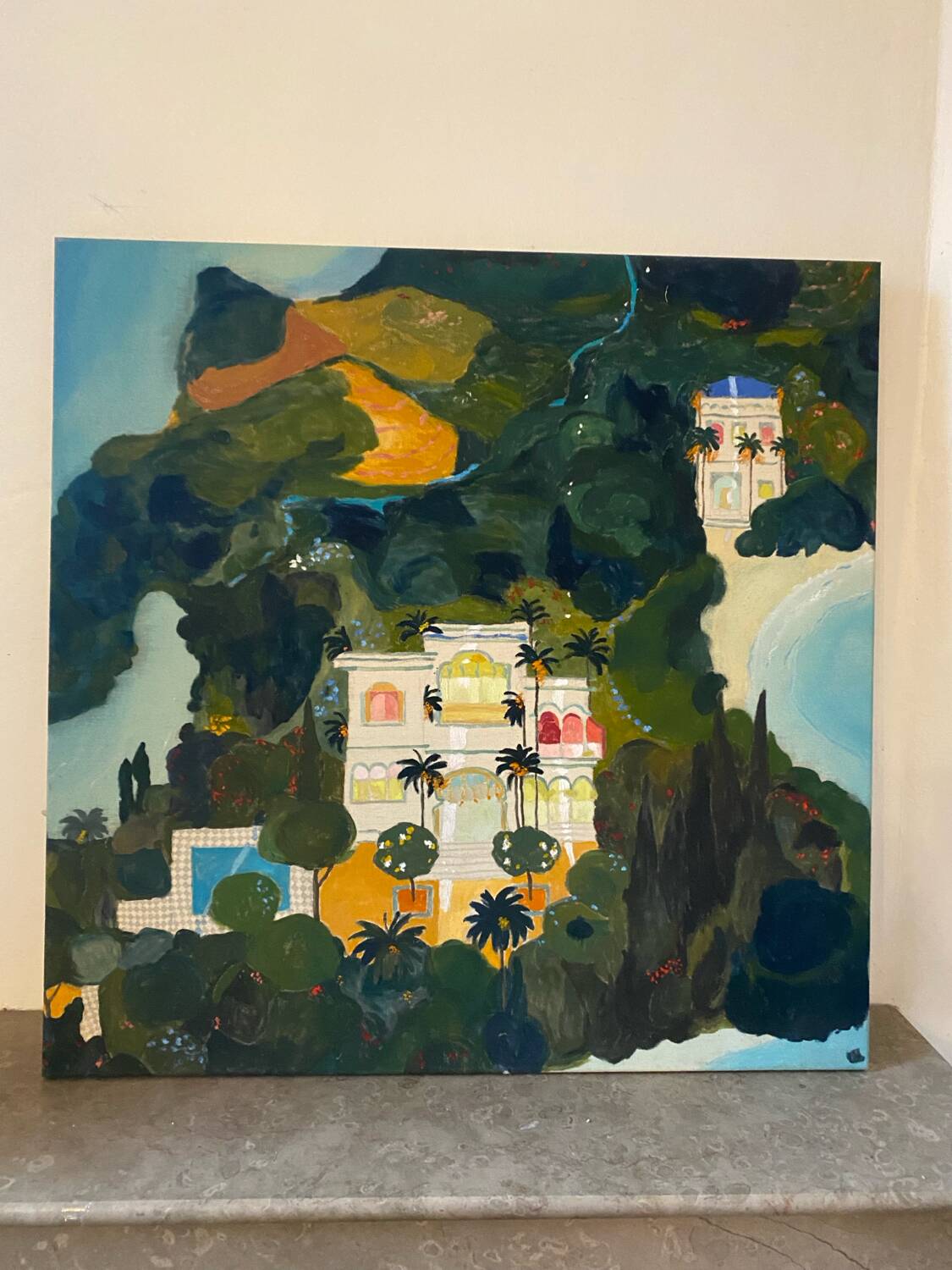 20th century villa landscape