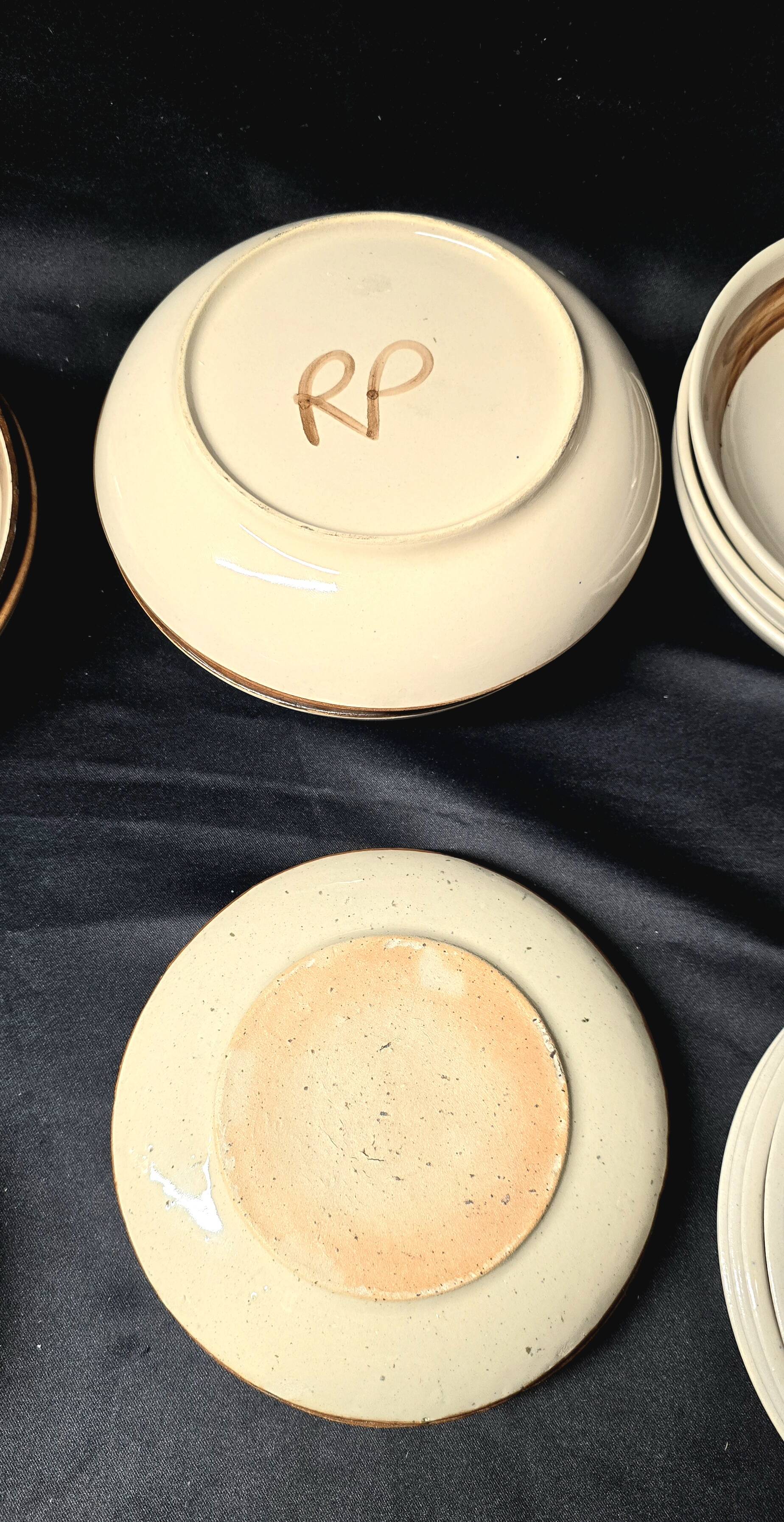 ROBERT PICAULT (1919-2000), a set of vintage glazed ceramic dishes