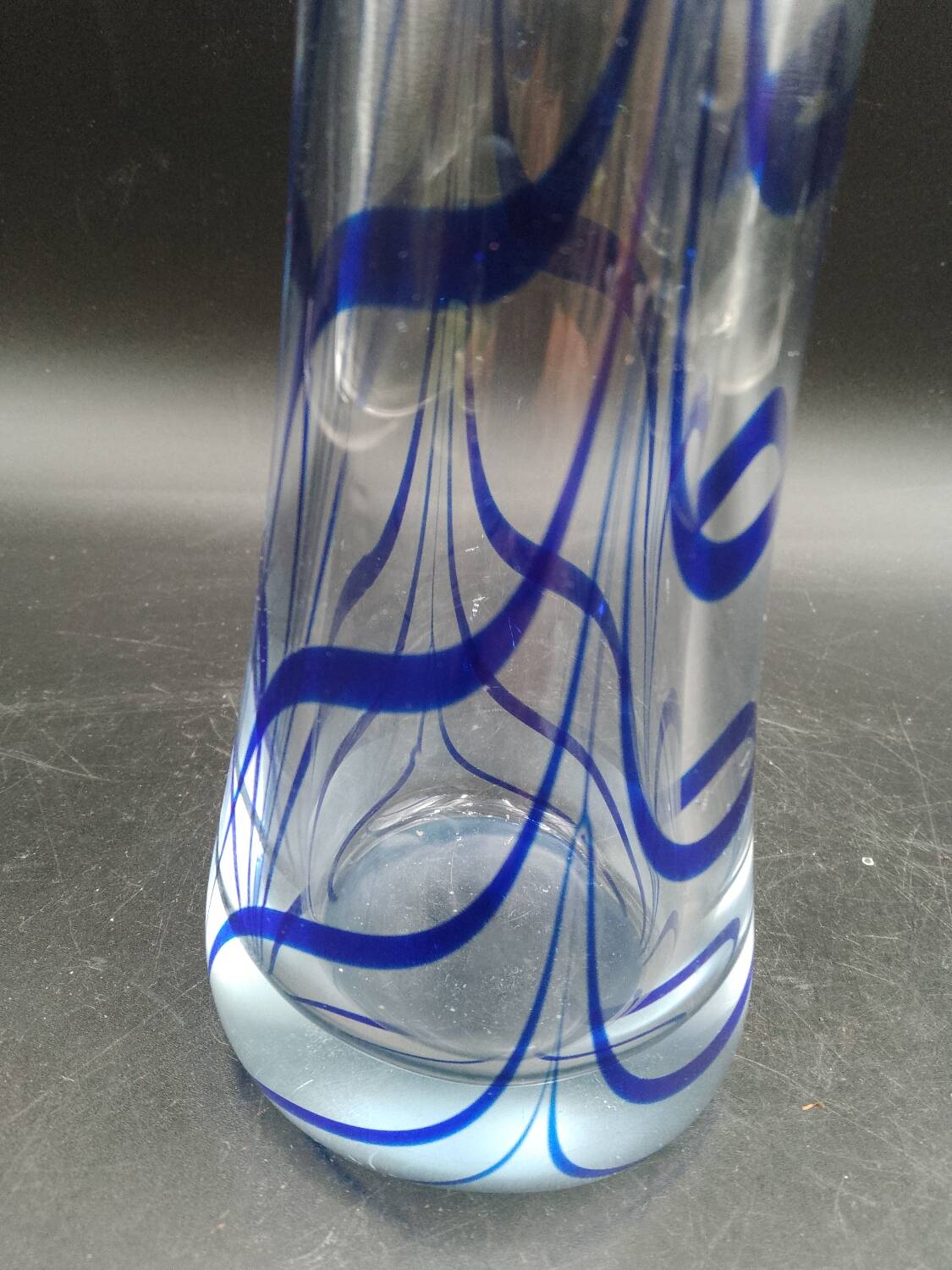 Blue Murano glass vase by Seguso, Italy 1970