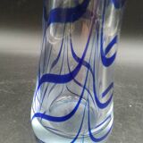 Blue Murano glass vase by Seguso, Italy 1970
