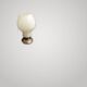 70s Vintage Murano Beige Mushroom Table Lamp
