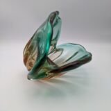 Vide-poche vase verre soufflé coquillage murano seguso bullicante