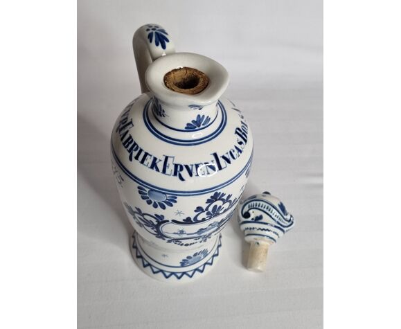 Delft ceramic bottle, Erven Lucas Bols, Amsterdam | Selency