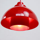 Nordisk Solar red hanging lamp, 1970s