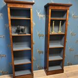 Set of 2 antique open Bookcases