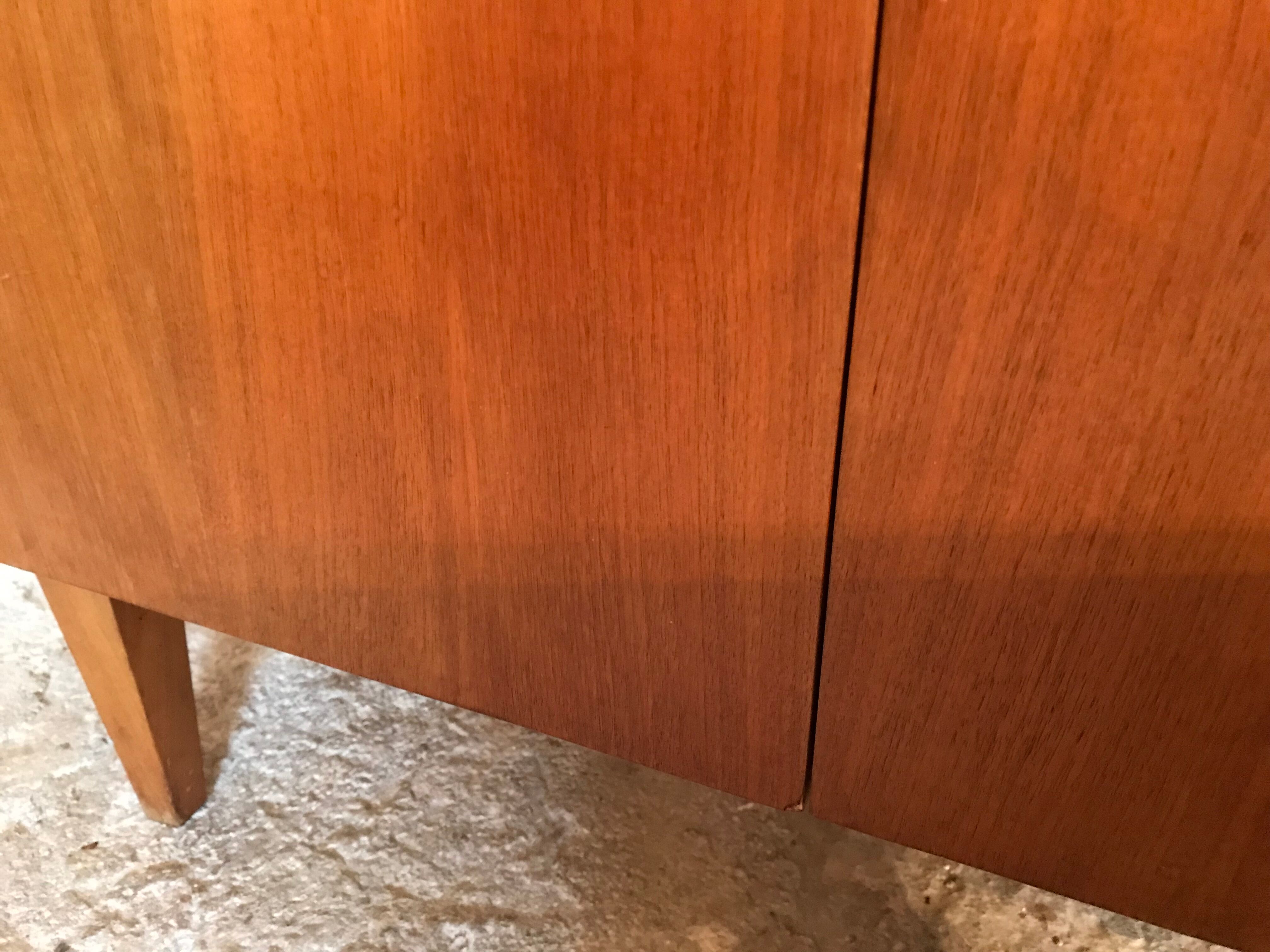 Vintage style scandi enfilade in blond walnut veneer