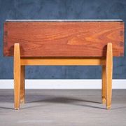 Danish Teak and Beech Planter with Zinc Liner, 1950s